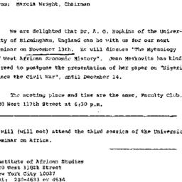 Announcements, 1972-11-02. ...