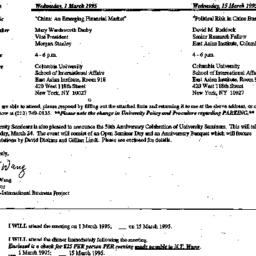 Announcements, 1995-02-02. ...