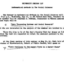 Announcements, 1961-04-26. ...