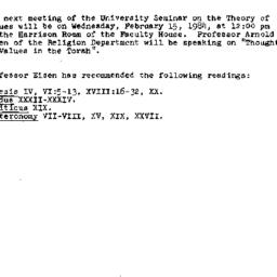 Announcements, 1984-02-15. ...