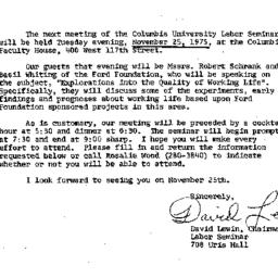 Announcements, 1975-11-06. ...