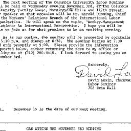 Announcements, 1976-10-20. ...
