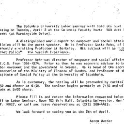 Announcements, 1980-03-20. ...