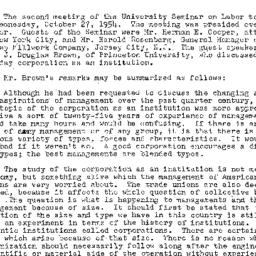 Minutes, 1954-10-27. Labor,...