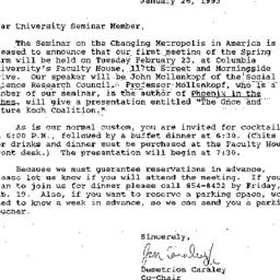 Correspondence, 1993-01-26....
