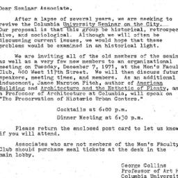 Announcements, 1971-11-08. ...