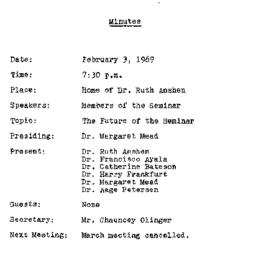 Minutes, 1969-02-03. The Na...
