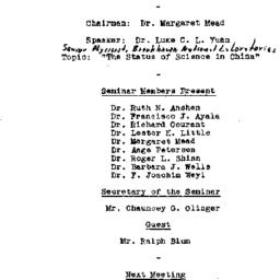 Minutes, 1970-03-09. The Na...