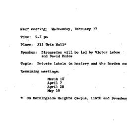Announcements, 1970-02-17. ...