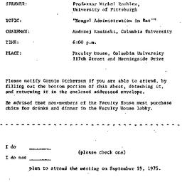 Announcements, 1975-09-19. ...