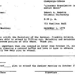 Announcements, 1978-10-27. ...
