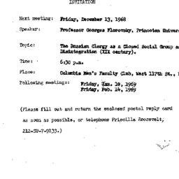 Announcements, 1968-12-13. ...