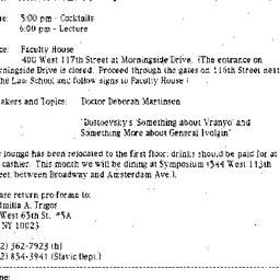 Announcements, 1993-10-12. ...