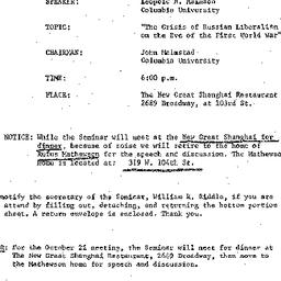 Announcements, 1976-10-22. ...