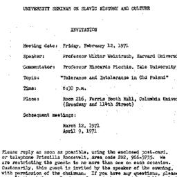 Announcements, 1971-02-12. ...