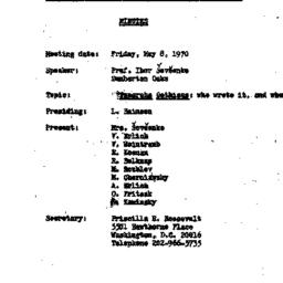 Minutes, 1970-05-08. Slavic...