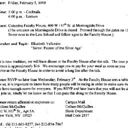 Announcements, 1999-01-20. ...