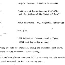 Announcements, 1972-10-23. ...