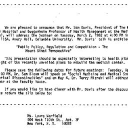 Announcements, 1982-02-09. ...