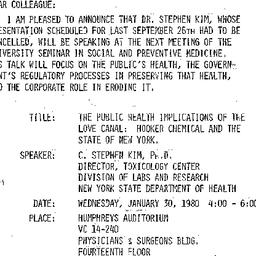Announcements, 1979-12-11. ...