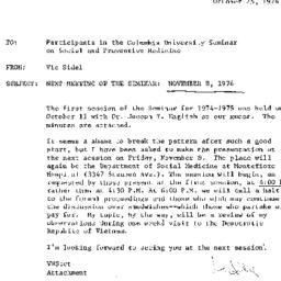 Announcements, 1974-10-25. ...