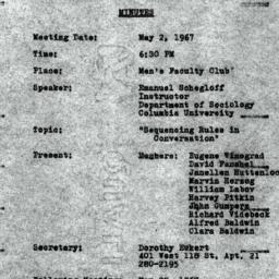 Minutes, 1967-05-02. The Us...