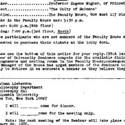 Announcements, 1975-12-06. ...