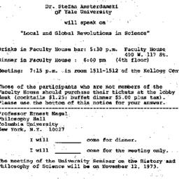 Announcements, 1973-10-26. ...