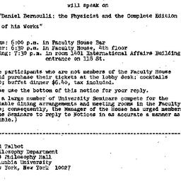 Announcements, 1976-12-07. ...