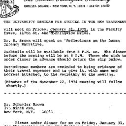 Announcements, 1975-01-31. ...