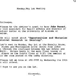 Announcements, 1989-05-01. ...
