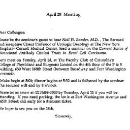 Announcements, 1992-04-28. ...
