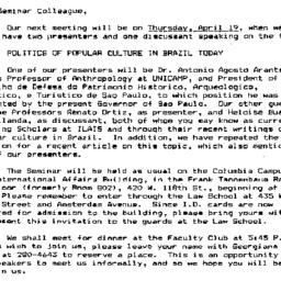 Announcements, 1984-04-19. ...