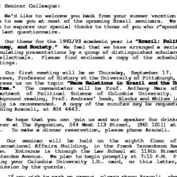 Announcements, 1992-09-17. ...