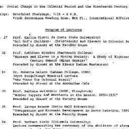 Schedules, Brazil, seminar ...