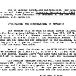Announcements, 1983-02-10. ...