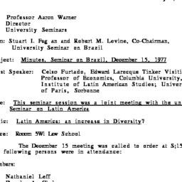 Minutes, 1977-12-15. Brazil...