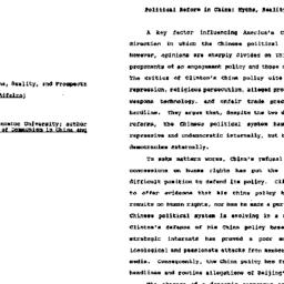 Speaker's paper, 1997-1...