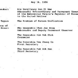 Announcements, 1980-05-16. ...