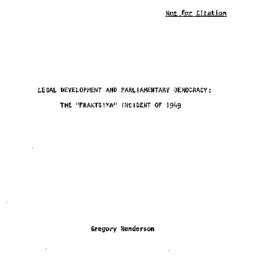 Speaker's paper, 1972-0...