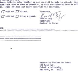 Announcements, 1972-11-17. ...