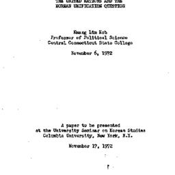 Speaker's paper, 1972-1...