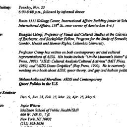 Announcements, 1999-11-23. ...