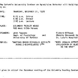 Announcements, 1978-12-21. ...