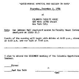 Announcements, 1981-12-03. ...