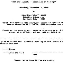 Announcements, 1988-11-03. ...