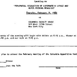 Announcements, 1980-02-14. ...