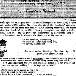 Announcements, 1994-03-10. ...