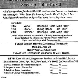 Announcements, 1993-02-25. ...