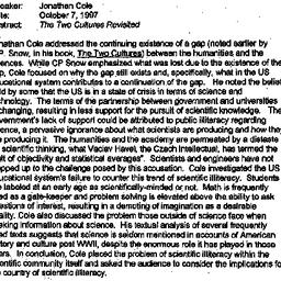 Minutes, 1997-10-07. Scient...